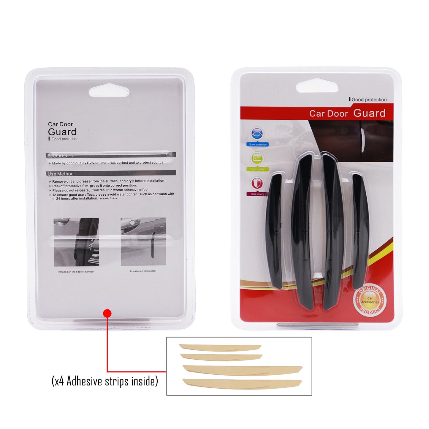 4Pcs Edge Guard Door Anti Collision Strip Protector Universal Car Accessories AU