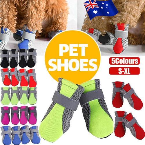 4PCS Anti Slip Waterproof Protective Dog Shoes Rain Boots Pet Socks Booties New