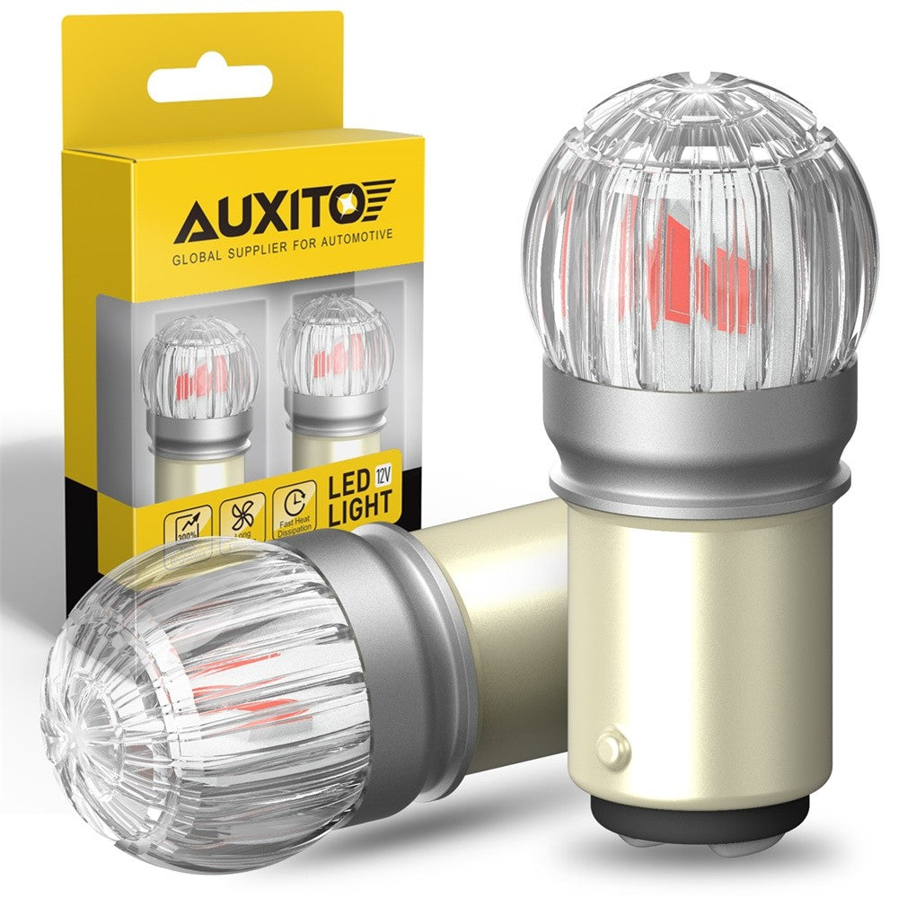 AUXITO 2X 1157 LED BAY15D BRAKE/STOP LIGHT TAIL BULB LIGHT PURE RED SUPER BRIGHT