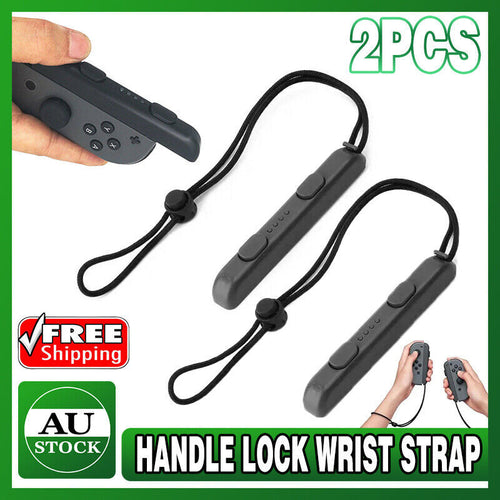 2PCS Gamepad Handle Lock Wrist Strap Lanyard Compatible with Nintendo Switch Game Joy-Con AU