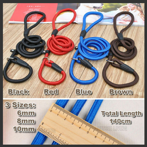 NSW Cesar Millan Dog Puppy Training Correction Leash Slip Lead Pets Nylon Rope