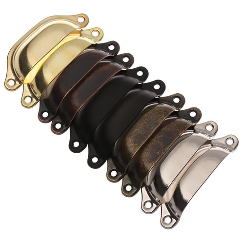 Shell Shape Antique Brass Wardrobe Pulls Cabinet Pulls Drawer Knob Door Handle