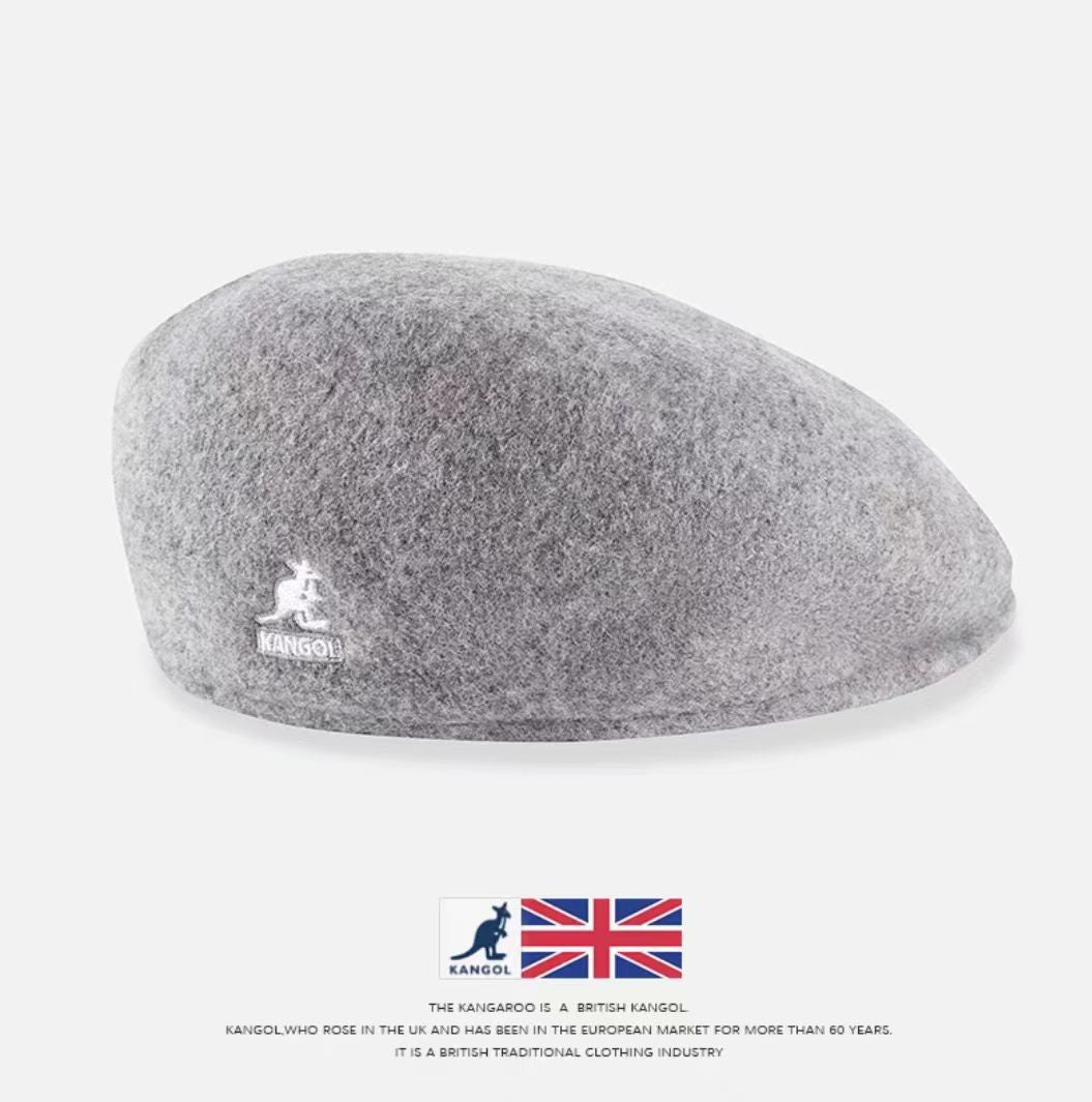 Kangol Wool 504 Flat Cap Men Women Casual Woolen Beret Hat Winter Newsboy Caps