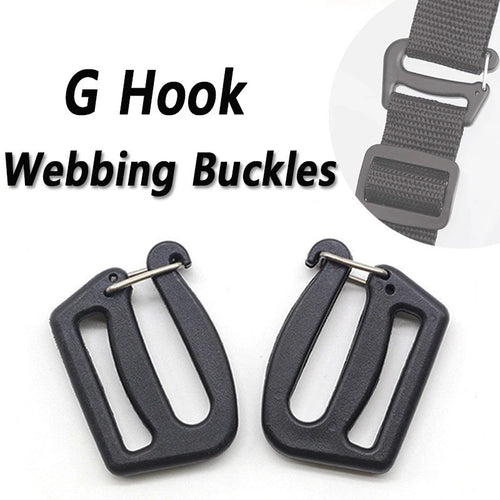 5/10pcs Black Webbing Buckles Strap Buckle for Outdoor Luggage Sack Backpack