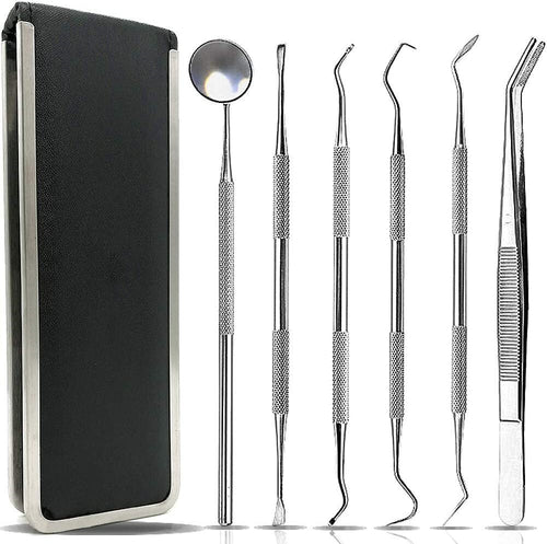 Stainless Dental 6pcs Tools Set Kit Dentist Teeth Clean Hygiene Mirror Oral Care