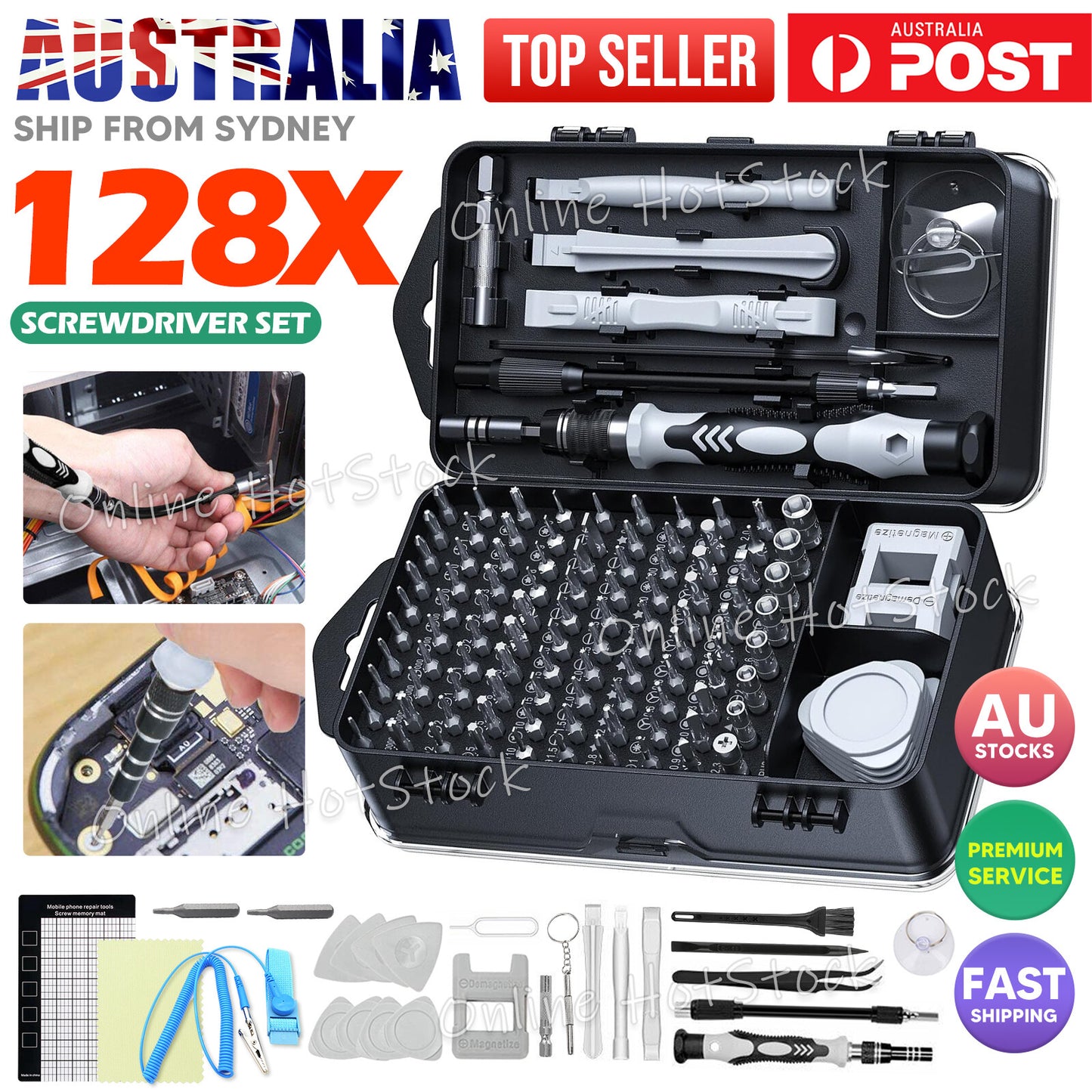 128 IN 1 Precision Screwdriver Set Torx Computer PC Phone Watch Repair Tool Kit