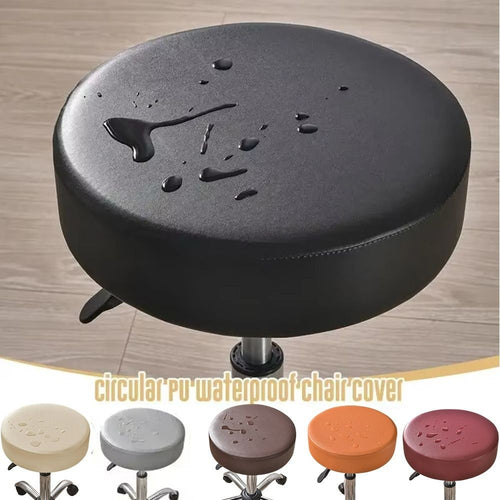 Waterproof Round Seat Cover Bar Stool Chair Cover Compatible with Restaurant Hotel
