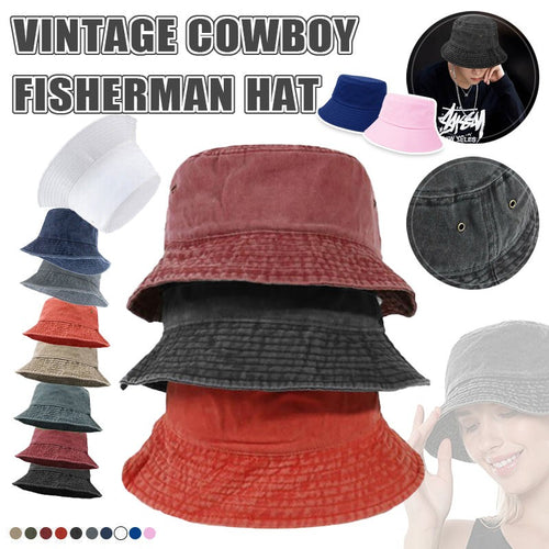 Unisex Men Women Washed Cotton Outdoor Camping Sports Bucket Fisherman Hat Style