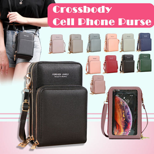 Womens Crossbody Phone Purse Touch Screen RFID Blocking Wallet Bag Small Strap
