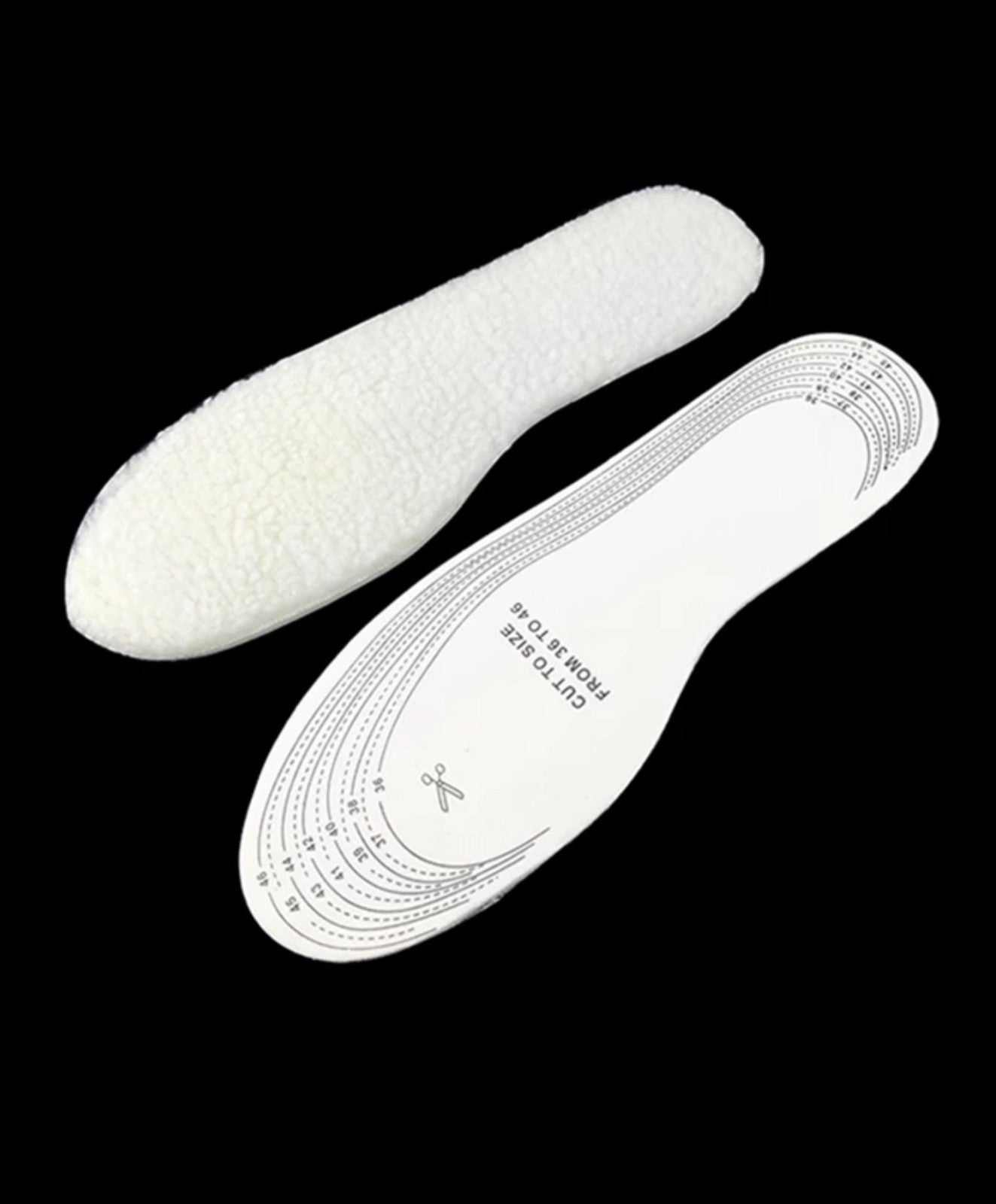 1 Pair Unisex Comfortable Soft Wool Warm Fur Insoles Pads Feet Inserts