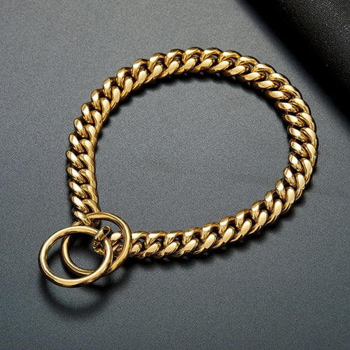 Stainless Steel Puppy Dog Pet Choke Collar Metal P Chain Slip Training Choker