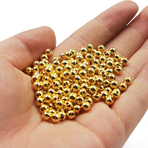 3.0mm/4.0mm/5.0mm Fly Tying Material Silver/Gold Fishing Bead Fly Fishing