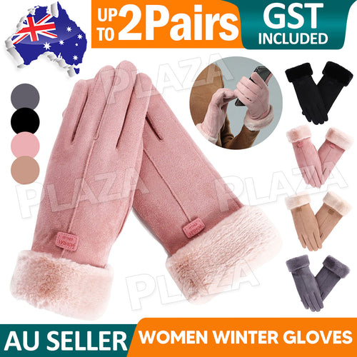 Women Winter Gloves Thermal Touch Screen Warm Windproof Soft Outdoor AU