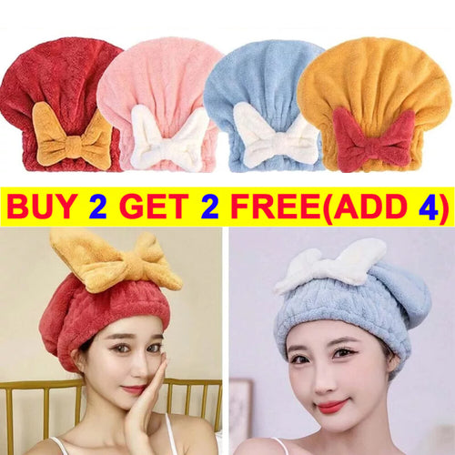 Super Absorbent Hair Towel Wrap For Wet Hair, Microfiber Cap Hair Drying Turban