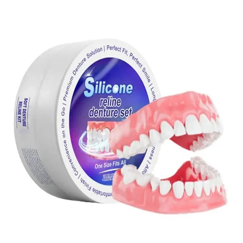 Silicone Denture Set Teeth Comfort Fit Silicone Denture Set for Women Men AUS