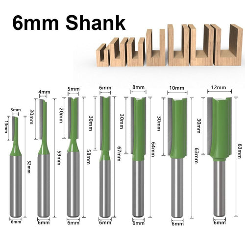 Edge 6mm Shank Single Edge Slotting Cutter Router Bits Drill Bit Milling Cutter