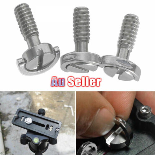 1/4" Release Plate Quick D-Ring Long Screw For Camera Tripod Stainless Steel