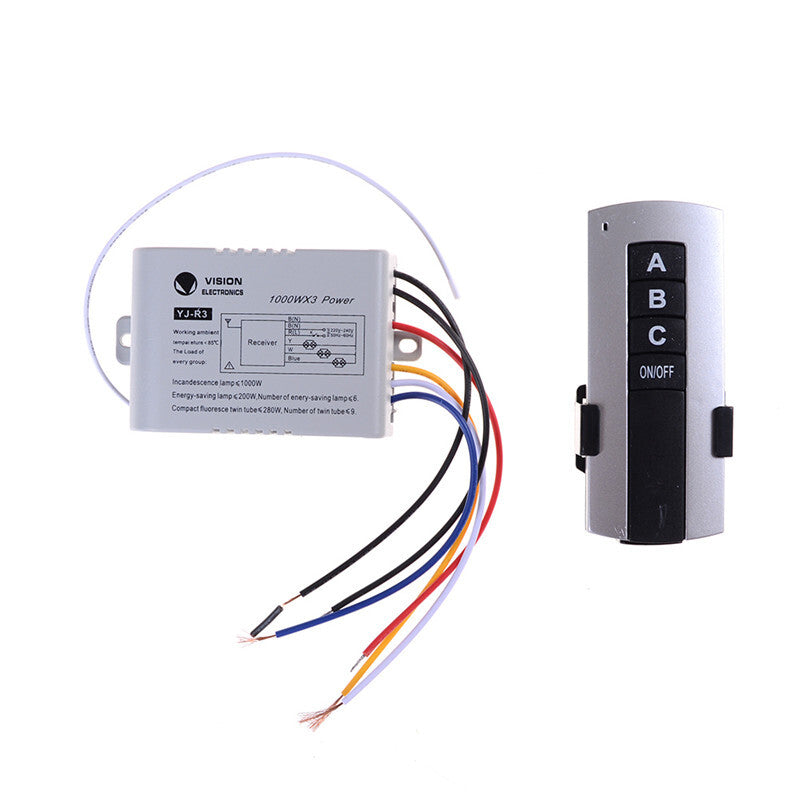 3 Channel Wireless Remote Control Switch Digital Remote Control Switch SEB`Z0