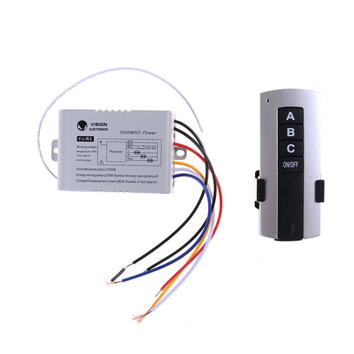 3 Channel Wireless Remote Control Switch Digital Remote Control Switch SEB`Z0