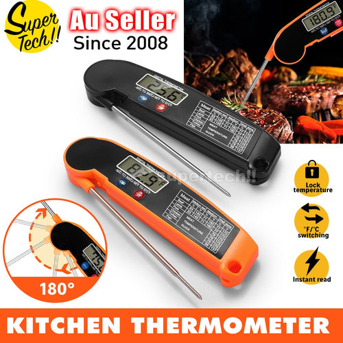 Foldable Digital Thermometer Probe Temperature Kitchen Cooking Food BBQ Meat Jam
