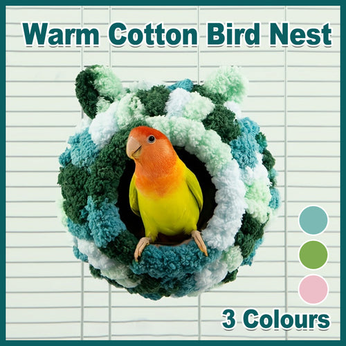 Bird Sleep Cotton Nest Cage Hut-Toy Pet Hammock Hang Cave Bed Parrot Warm Tent