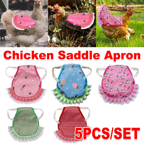 Chicken Hen Apron Feather Protector 5pcs Poultry Saddle Cover for Birds Rooster