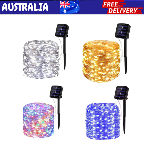 Solar Fairy String Lights 50/100/200/300 LED Outdoor Garden Christmas Party Deco