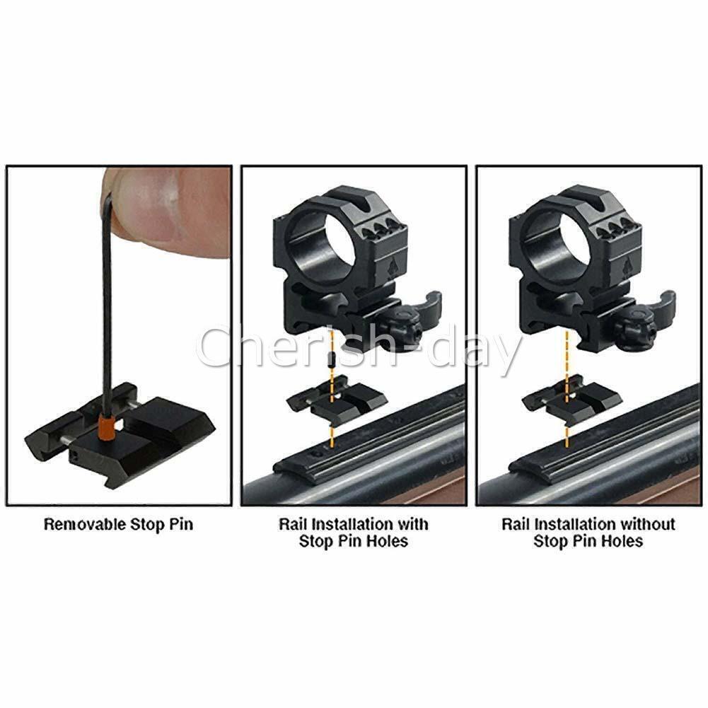 2X 11mm Dovetail to 20mm Rail Mount Picatinny Weaver Rail Scope Rail Adaptor AU
