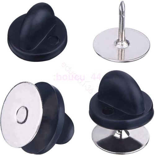 HOT 50xClutch Pins Tacks Blank Pins w/Locking Pin Backs for Lapel Tie Hat Badge