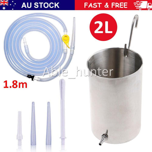Non-Toxic Stainless Steel Enema Bucket kit Coffee Colon Cleansing Detox Kit 2L