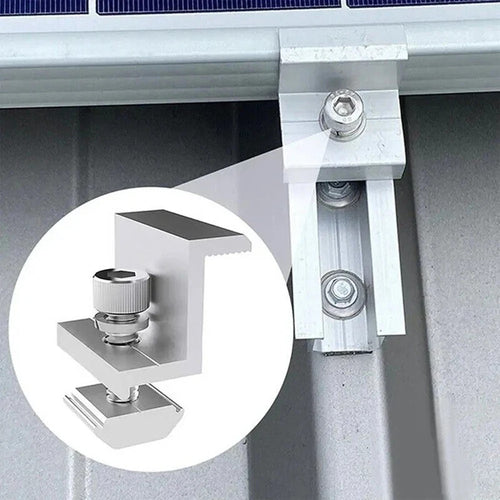 10Pcs Solar Panel End Clamps Solar Panel Z Bracket Aluminium Mounting Z Bracket