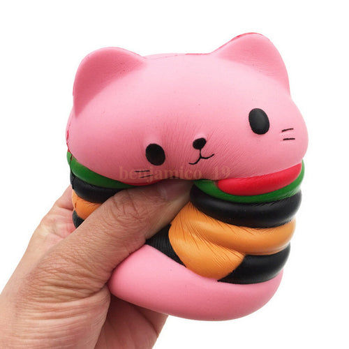 Toy Stress Cat Burger Relief Slow Rising Simulation Scented Squeeze Food Jumbo