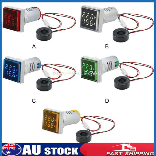 3in1 AC Voltmeter-Ammeter Voltage LED-Digital Display-Volt Amp Meter Gauge