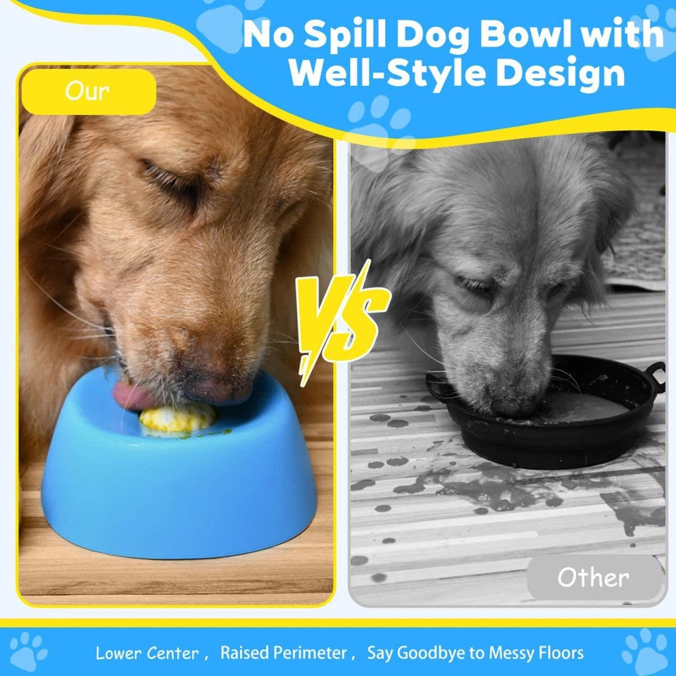 Yipetor Slow Feeder Dog Bowl with Rolling Ball for Liquids and Treats