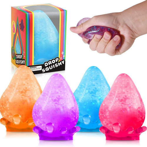 Dream Drop Fidget Solid Squish Toy Sensory Toys Teardrop Stress Squeeze Ball