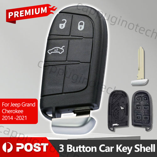 Smart Remote Key Shell Case Fob Compatible with Jeep Grand Cherokee 2014 2015 2016 -2021 3B