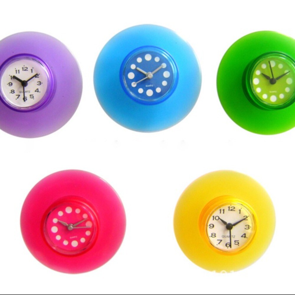 Waterproof Shower Clock with Suction Cup Quartz Clock Kitchen Living Bathroom