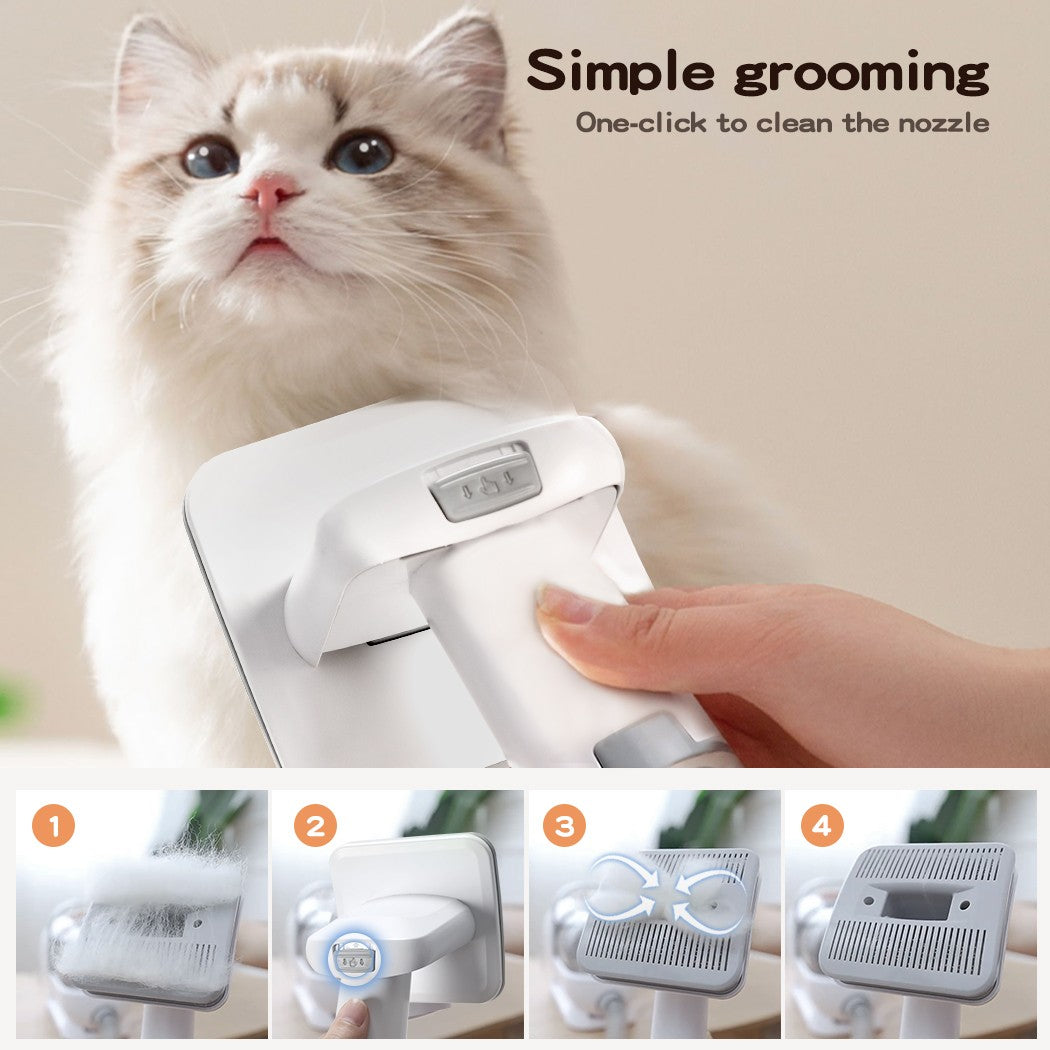 Pawz 7 In 1 Pet Grooming Kit Vacuum Dog Cat Hair Dryer Remover Clipper Brushes