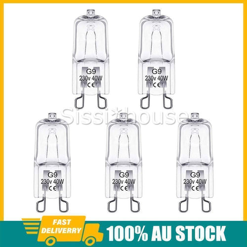 5Pcs For Chef, Westinghouse, Electrolux,Halogen oven lamp bulb 40W G9 Light Bulb