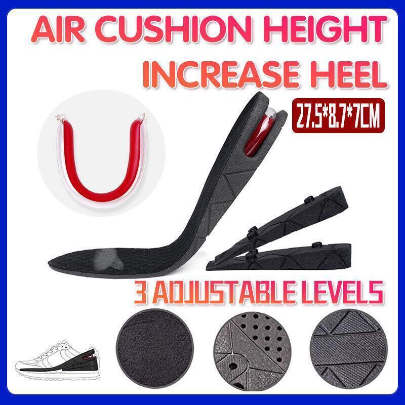 Air Cushion Height Increase Heel Gel Shoes Insoles Inserts Taller Lifts Pad AU