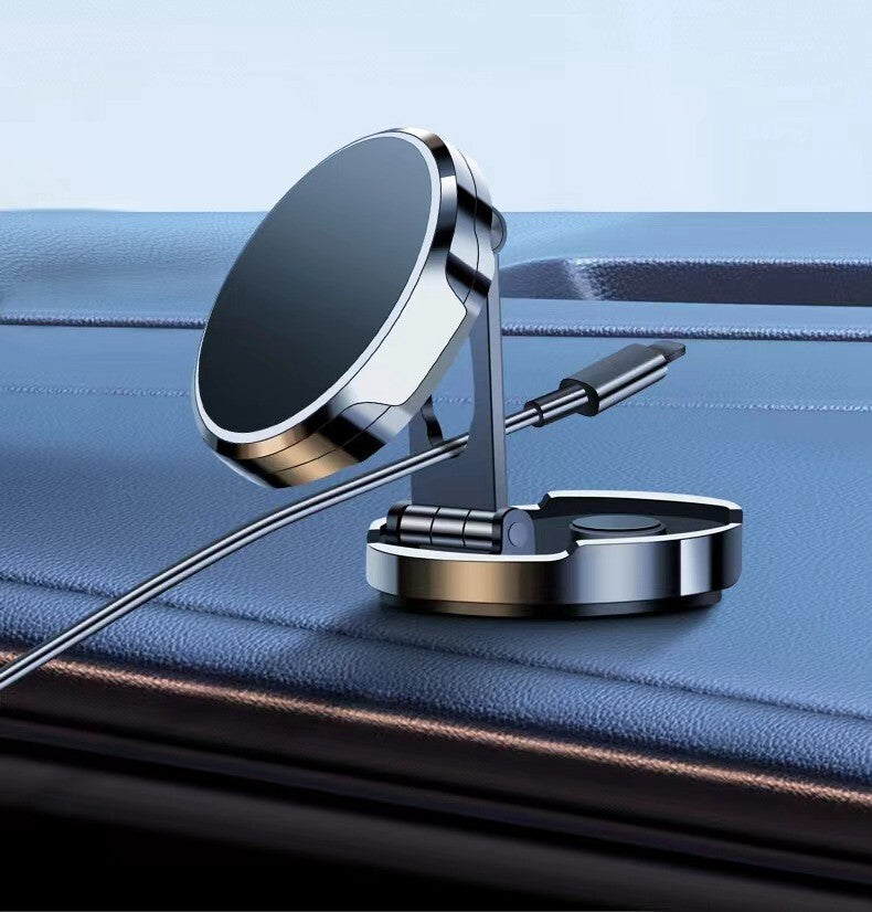 Car Mobile Phone Stand Strong Magnetic Car Holder 720° Foldable Round Bracket Support for Universal Phones Mount Holders