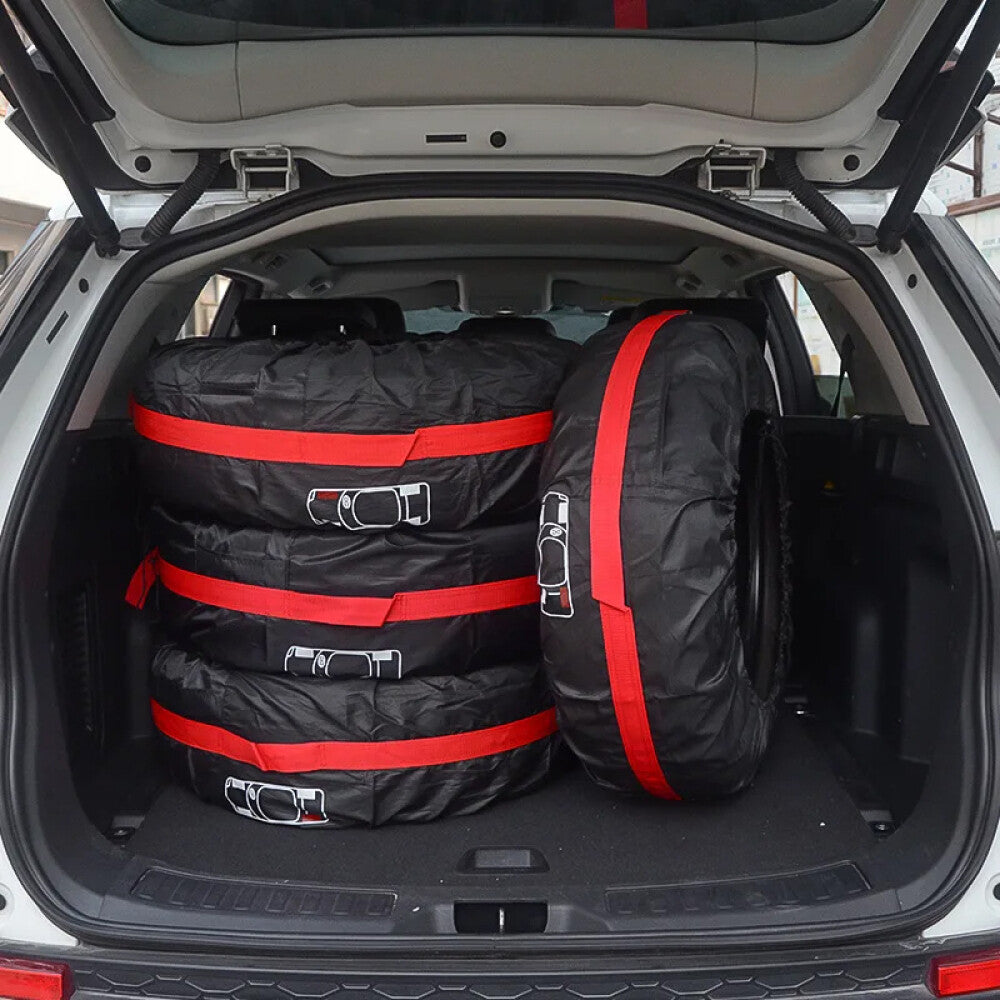 4PCS 13-23inch Car SUV Wheel Bag Tire Tyre Spare Storage Cover Tote Waterproof