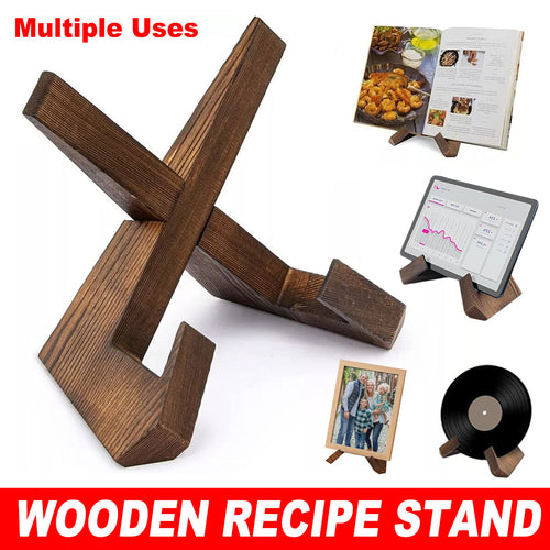 Solid Wood Book Stand Adjustable ReadingRack Display Holder Home Decor Organizer