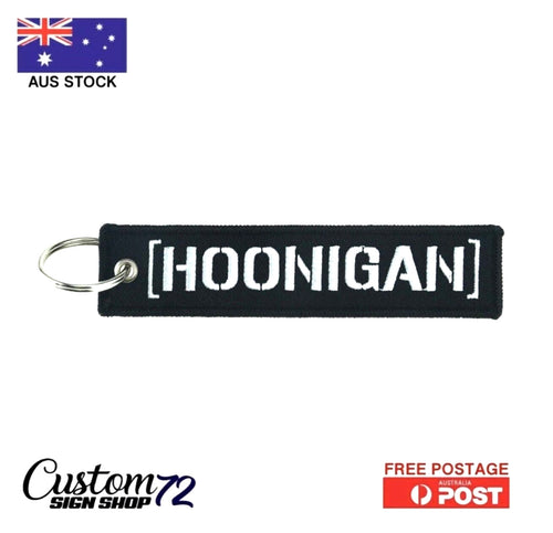 Hoonigan Keyring Motorcycle Key Chain Wrc Rally Race Embroidered Car Key Ring