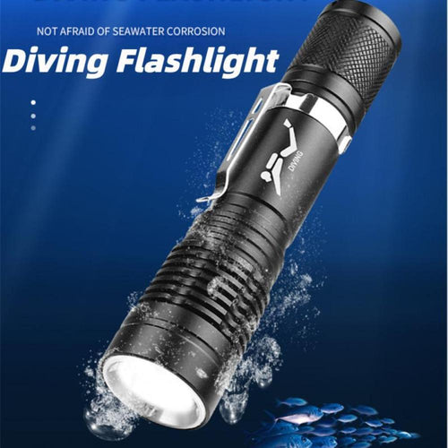 Waterproof Diving Light LED Underwater Scuba Flashlight Bright Torch Dive Lamp