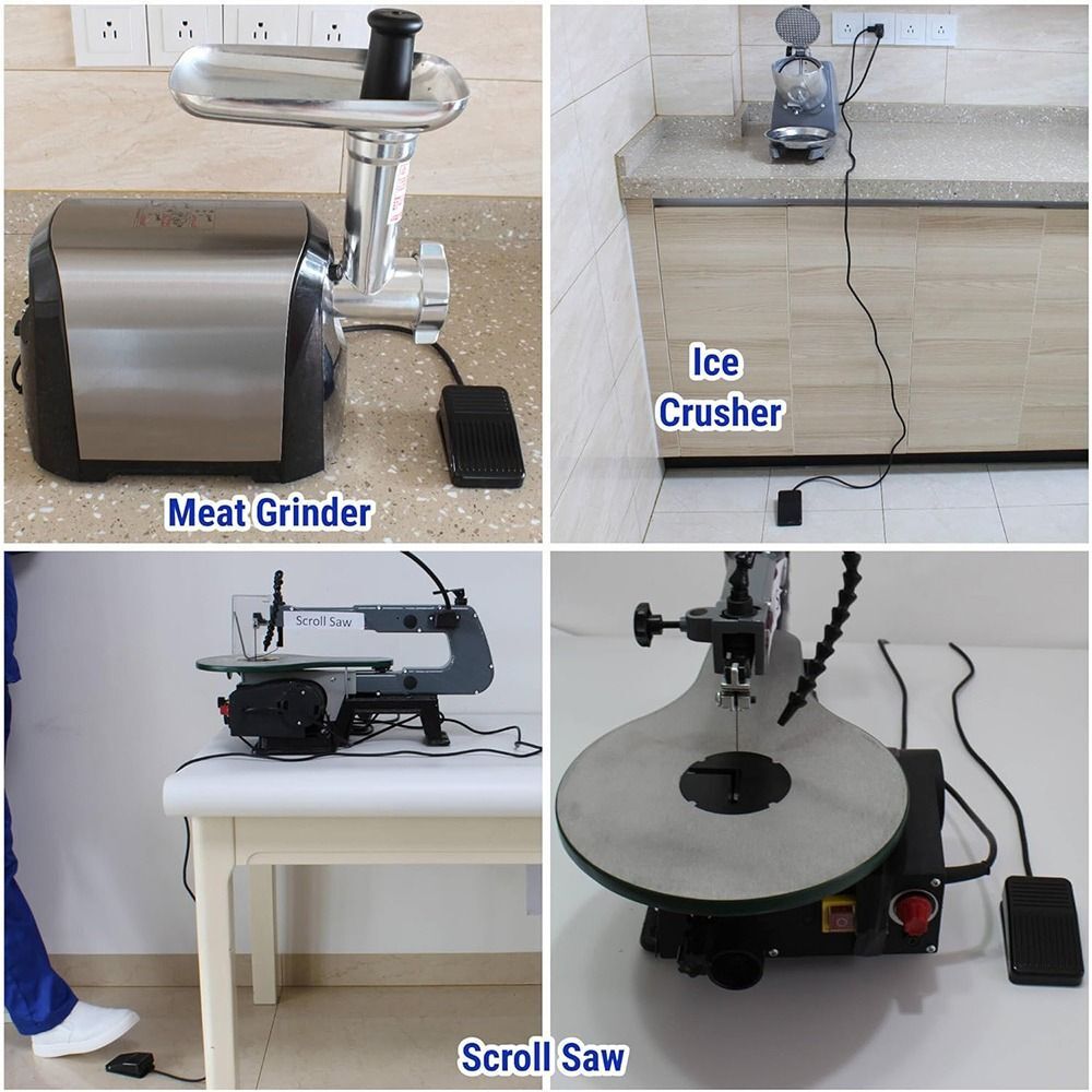 Black Foot Switch Nonslip Foot Controller Momentary Pedal Industrial