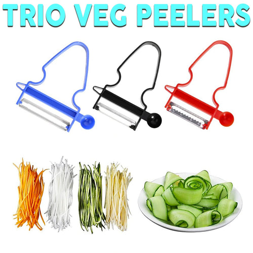 3Pcs Vegetable Peeler Slicer Shredder Peeler Julienne Strips Cutter Fruit Tool