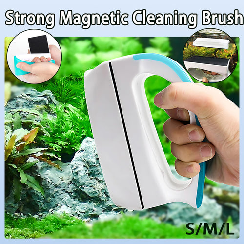 Aquarium Algae Cleaner Magnetic Fish Tank Glass Brush Aquatic Cleaning Tool AU