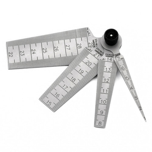 1-29mm Folding Welding Taper Gauge Internal Diameter Hole Gap Slot Bore Ruler