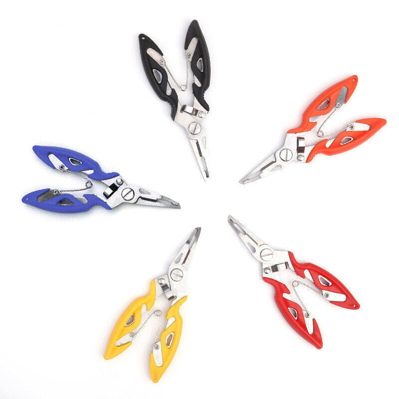 Fishing Pliers Scissors Line Cutter Braid Split Ring Tool Lip Grip TACKLE AU